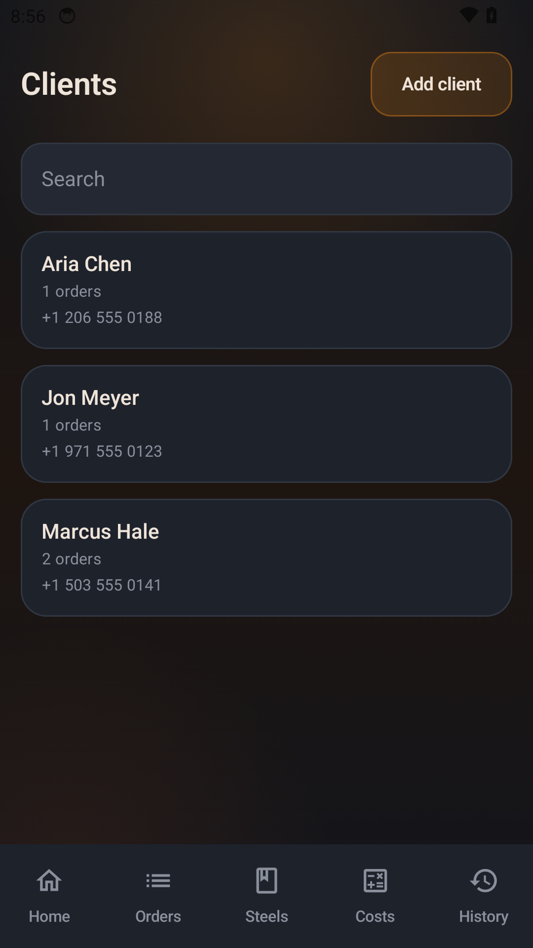 Knife Forge clients screenshot