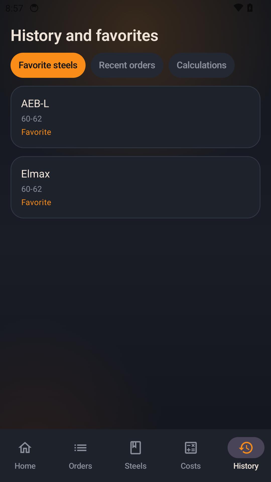 Knife Forge history screenshot